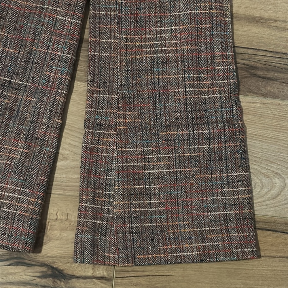 Anthropologie Cartonnier brown plaid wife-leg pants - Picture 5 of 7